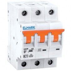 Μικροαυτόματη Ασφάλεια 3P 16A 4.5kA 230V Τύπου C 41643C